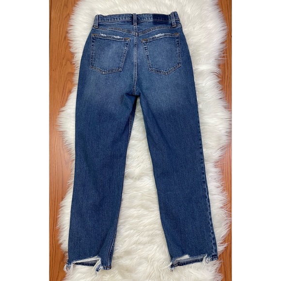 Abercrombie & Fitch The Straight Ankle Ultra High Rise Distressed Jeans 28/6 - Picture 7 of 8